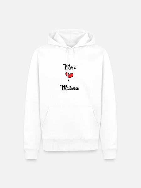 VIELEN DANK. GELIEBTE - Männer Premium Bio Hoodie - Weiß
