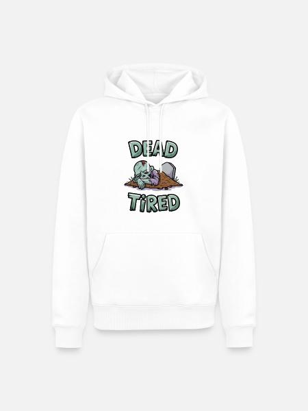 Dead Tired - Men’s Premium Organic Hoodie - white