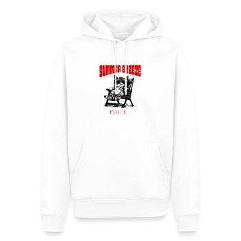 Summer Breeze - Entspannte Katze im Sonnenstuhl - Männer Premium Bio Hoodie - Weiß - Vorne - Nico (187cm)
