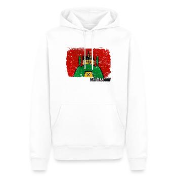 le bourg de Mariasdorf dans le sud du Burgenland - Sweat à capuche Premium bio Homme - blanc - Devant - Nico (187cm)