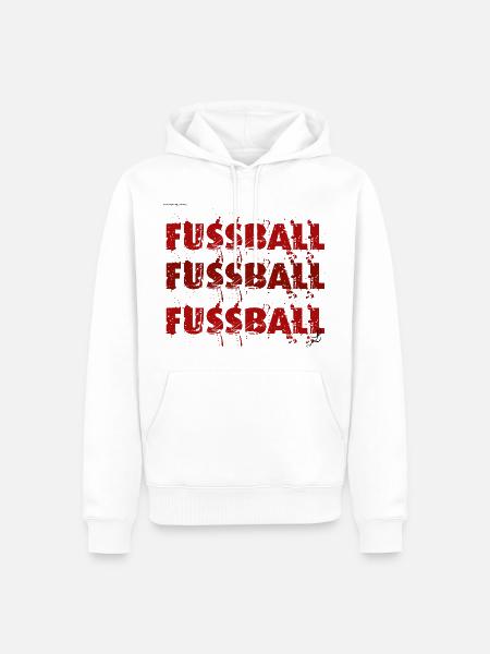 Fussball Fussball Fussball - Männer Premium Bio Hoodie - Weiß