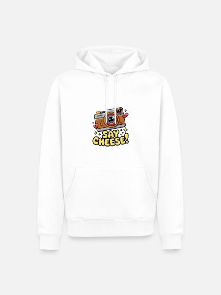 Say Cheese! - Men’s Premium Organic Hoodie - white