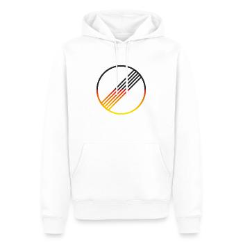 UNLIMITED GERMANY par Unlimited Apparel - Sweat à capuche Premium bio Homme - blanc - Devant - Nico (187cm)