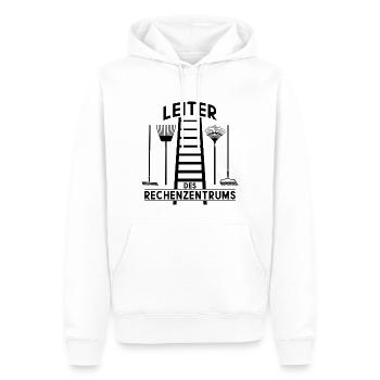 LEITER DES RECHENZENTRUMS - Männer Premium Bio Hoodie - Weiß - Vorne - Nico (187cm)