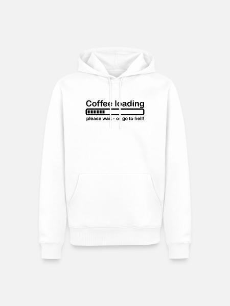 Coffee loading - Men’s Premium Organic Hoodie - white