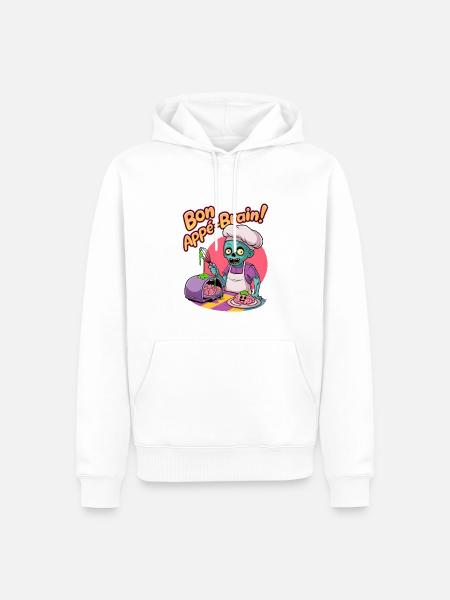 Bon Appé-brain! - Men’s Premium Organic Hoodie - white