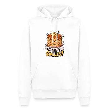 Staking Up The Smiles ! - Sweat à capuche Premium bio Homme - blanc - Devant - Nico (187cm)