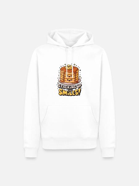 Staking Up The Smiles! - Men’s Premium Organic Hoodie - white
