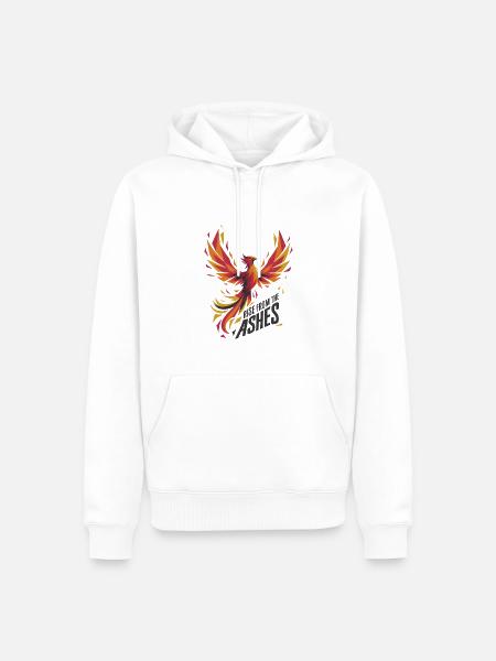 Rise From The Ashes - Men’s Premium Organic Hoodie - white