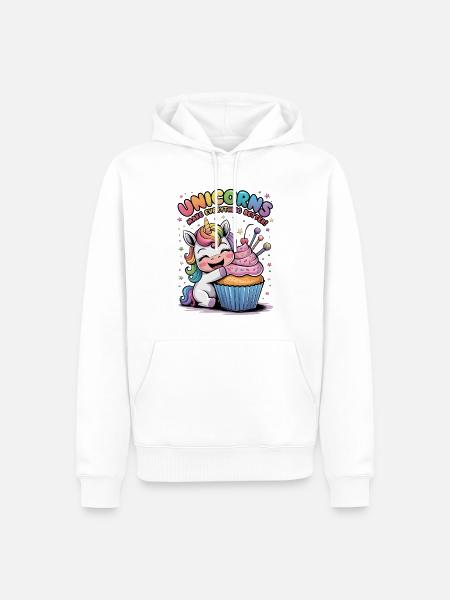 Einhörner machen alles besser - Männer Premium Bio Hoodie - Weiß