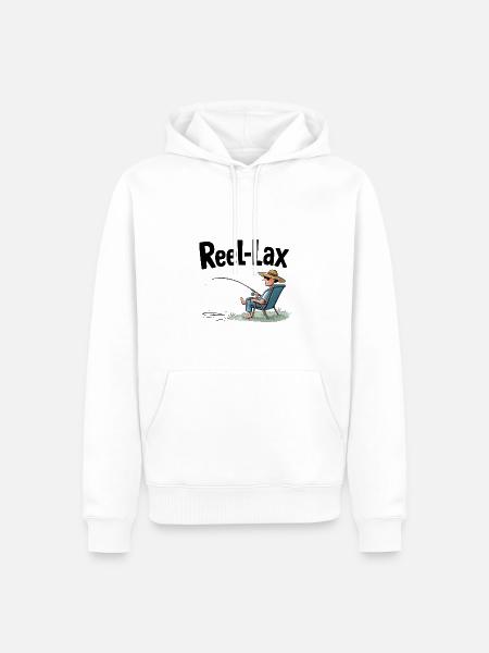 Reel laxiste - Sweat à capuche Premium bio Homme - blanc