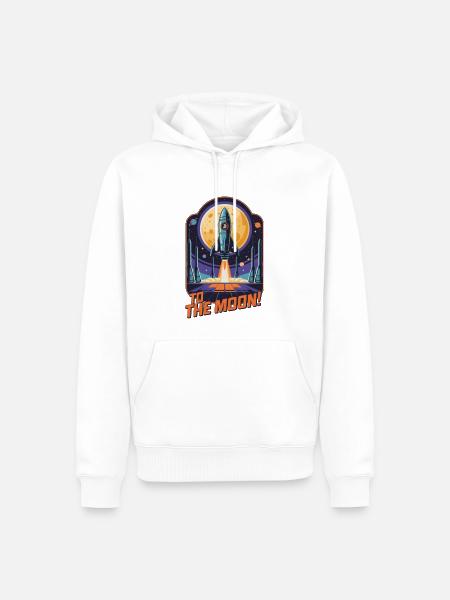 To The Moon - Men’s Premium Organic Hoodie - white