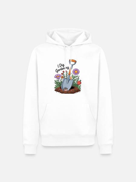 Ich stehe auf Gartenarbeit - Männer Premium Bio Hoodie - Weiß