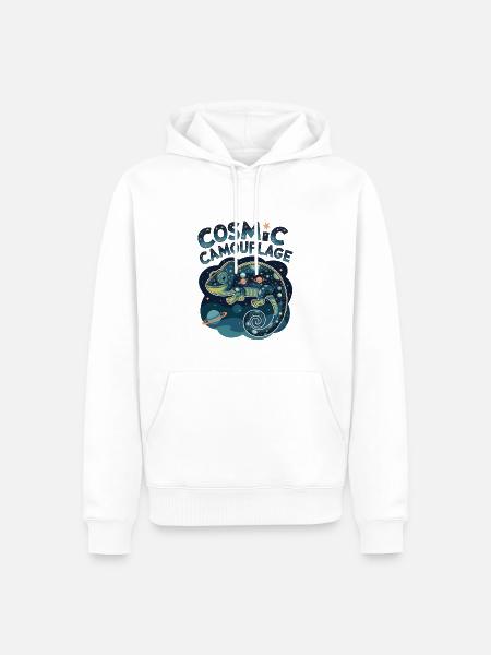Cosmic Camouflage - Men’s Premium Organic Hoodie - white