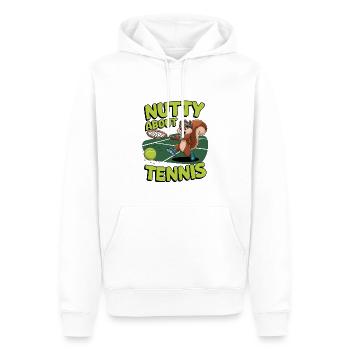 Verrückt nach Tennis - Männer Premium Bio Hoodie - Weiß - Vorne - Nico (187cm)