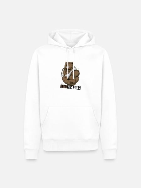 Bearserker - Men’s Premium Organic Hoodie - white