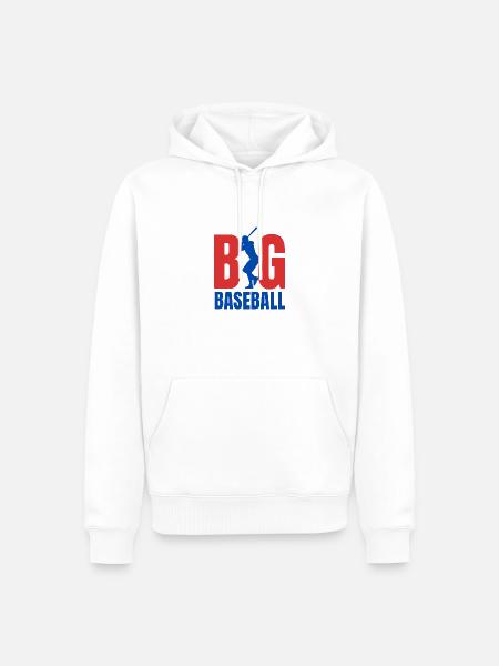 Baseball BIG - Men’s Premium Organic Hoodie - white