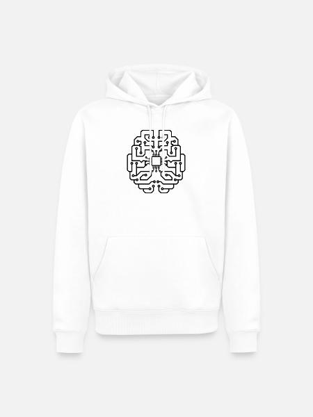 elektriker Elektrik Elektronik Beruf Spannung CPU - Männer Premium Bio Hoodie - Weiß