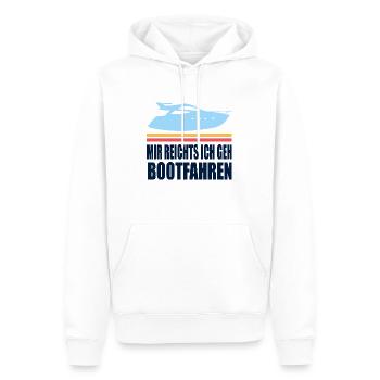 Boot Kapitän Lustige Sprüche Motorboot - Männer Premium Bio Hoodie - Weiß - Vorne - Nico (187cm)