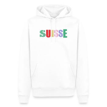 SUISSE - Sweat à capuche Premium bio Homme - blanc - Devant - Nico (187cm)