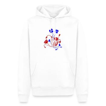 Fleur Picture Fleurs - Sweat à capuche Premium bio Homme - blanc - Devant - Nico (187cm)