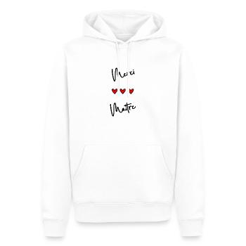 MEISTER. MEISTER - Männer Premium Bio Hoodie - Weiß - Vorne - Nico (187cm)