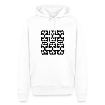 lampe-Type- design - Sweat à capuche Premium bio Homme - blanc - Devant - Nico (187cm)