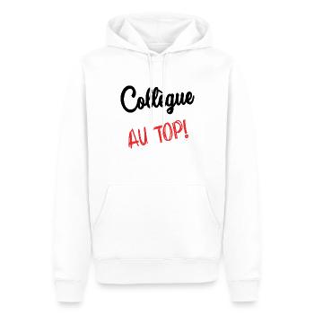 KOLLEGE. HUMOR. RUHESTAND. RUHESTAND. PENSIONIERT - Männer Premium Bio Hoodie - Weiß - Vorne - Nico (187cm)