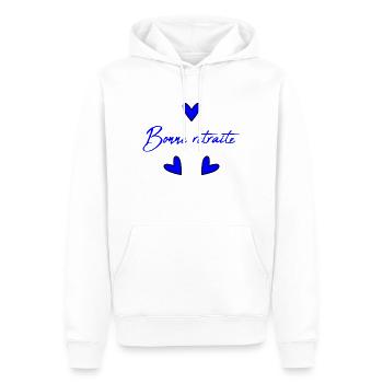 RETRAITE. RETRAITE. RETRAITEE. BONNE RETRAITE - Sweat à capuche Premium bio Homme - blanc - Devant - Nico (187cm)