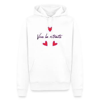 RUHESTAND. FROHEN RUHESTAND. GLÜCKLICHER RUHESTAND - Männer Premium Bio Hoodie - Weiß - Vorne - Nico (187cm)