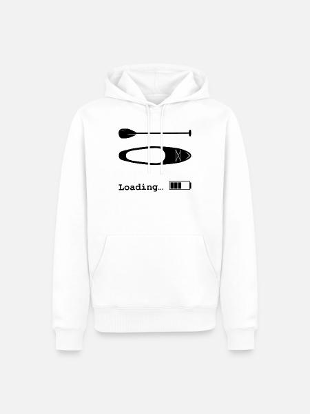 SUP-Therapie, Stand-Up-Paddle-Design - Männer Premium Bio Hoodie - Weiß