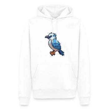 Jay Cartoon Kawaii Aquarellillustration - Männer Premium Bio Hoodie - Weiß - Vorne - Nico (187cm)