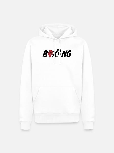 Boxing Boxer - Männer Premium Bio Hoodie - Weiß