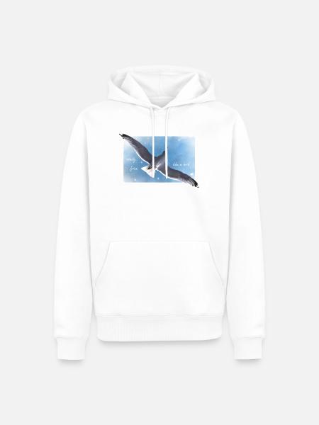 frei sein Freiheit - Männer Premium Bio Hoodie - Weiß