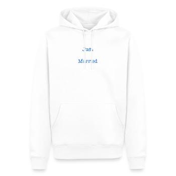 ICH HABE GERADE GEHEIRATET. Junggesellinnenabschied. VALENTINSTAG. PAAR - Männer Premium Bio Hoodie - Weiß - Vorne - Nico (187cm)