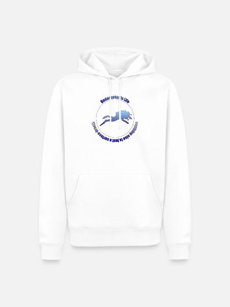 Underwater is Life - Männer Premium Bio Hoodie - Weiß
