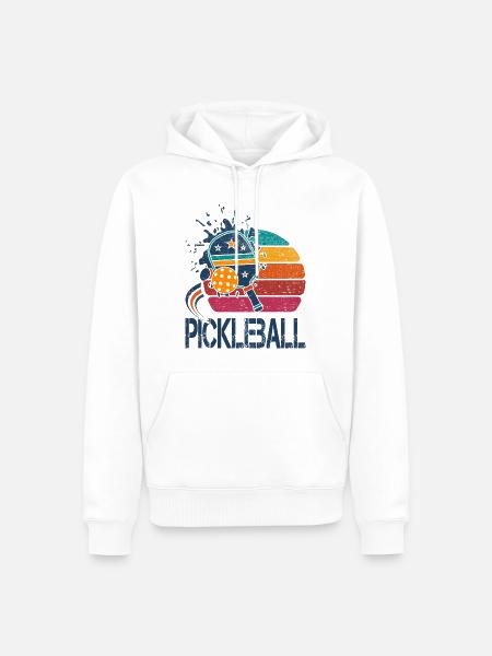 Pickleball - 2 - Männer Premium Bio Hoodie - Weiß
