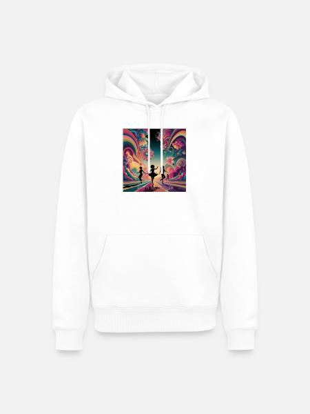 Geboren zum Boogie - Männer Premium Bio Hoodie - Weiß