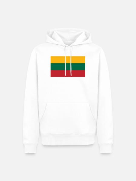 Litauen - Männer Premium Bio Hoodie - Weiß