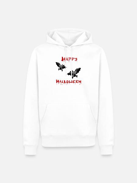 Happy Halloween Vampire - Männer Premium Bio Hoodie - Weiß