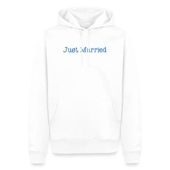 ICH HABE GERADE GEHEIRATET. Junggesellinnenabschied. VALENTINSTAG. PAAR - Männer Premium Bio Hoodie - Weiß - Vorne - Nico (187cm)
