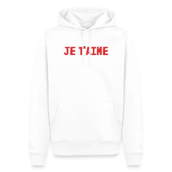 ICH LIEBE DICH. ICH HABE GERADE GEHEIRATET. Junggesellinnenabschied. VALENTINSTAG - Männer Premium Bio Hoodie - Weiß - Vorne - Nico (187cm)