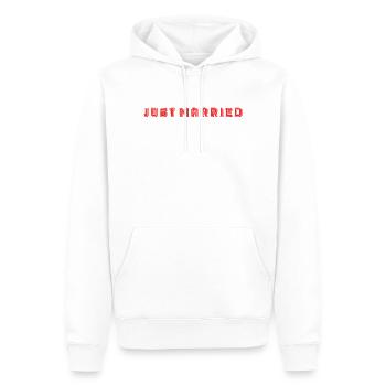 ICH HABE GERADE GEHEIRATET. Junggesellinnenabschied. VALENTINSTAG. PAAR - Männer Premium Bio Hoodie - Weiß - Vorne - Nico (187cm)