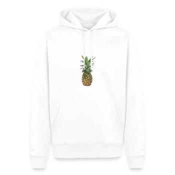 Ananas | Pineapple - Männer Premium Bio Hoodie - Weiß - Vorne - Nico (187cm)