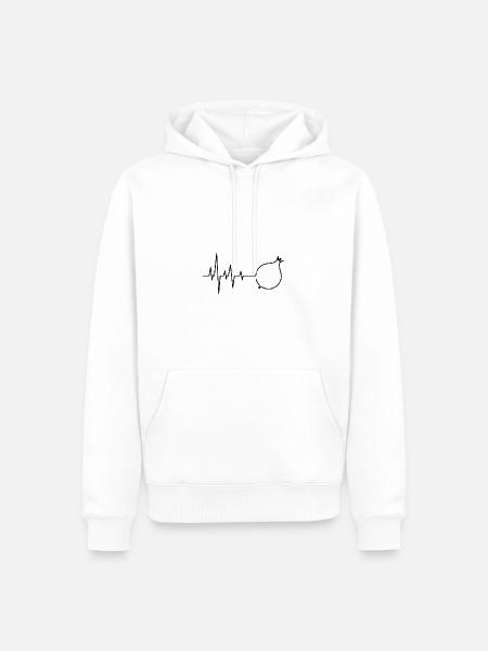 Zwiebel Herzschlag - Männer Premium Bio Hoodie - Weiß