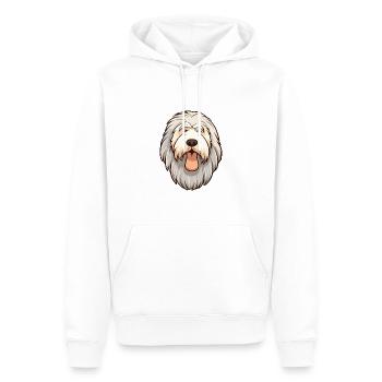 Alter englischer Schäferhund Hunderasse Karikatur Kawaii Illu - Männer Premium Bio Hoodie - Weiß - Vorne - Nico (187cm)