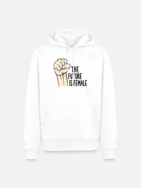 Future Female - Männer Premium Bio Hoodie - Weiß