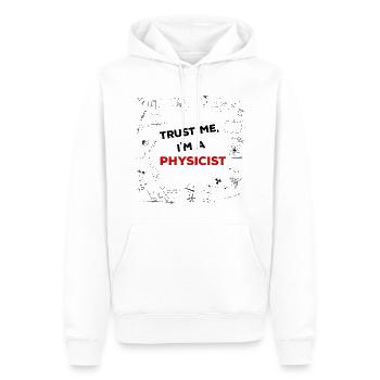 Trust me, I'm a Physicist - Physik Formeln - Männer Premium Bio Hoodie - Weiß - Vorne - Nico (187cm)