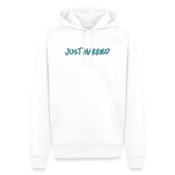 ICH HABE GERADE GEHEIRATET. Junggesellinnenabschied. VALENTINSTAG. PAAR - Männer Premium Bio Hoodie - Weiß - Vorne - Nico (187cm)