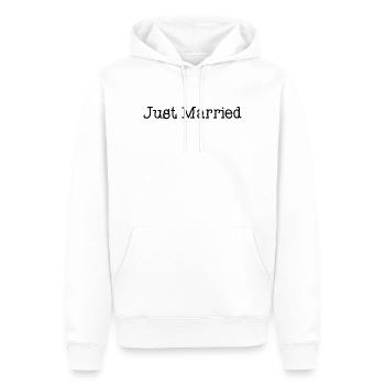 ICH HABE GERADE GEHEIRATET. Junggesellinnenabschied. VALENTINSTAG. PAAR - Männer Premium Bio Hoodie - Weiß - Vorne - Nico (187cm)